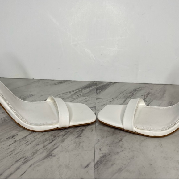 Steve Madden Shaye Square Toe White Heeled Sandal 10M - Picture 7 of 13